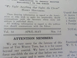 White Tops Circus Magazine 1943 April May Two-Day Visit with Cole Bros Circus