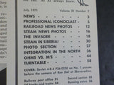 Trains Magazine 1971 July Steam in Siberia OHMs vs Ms