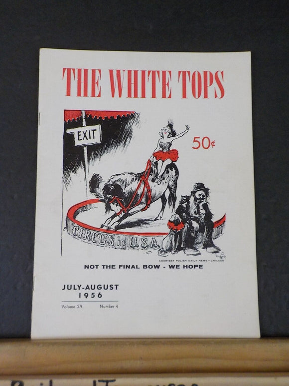 White Tops Circus Magazine 1956 July August Old circus band