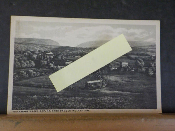 Postcard Delaware Water Gap PA from famous Trolley line RD-7038 Black & Whie Dat