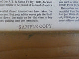 Railroad Evangelist, The 1970 February Chief at Cajon California 1947 Sample Cop