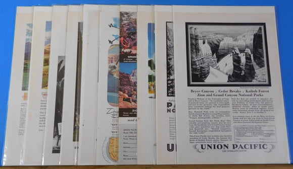 Ads Union Pacific Railroad Lot #16 Advertisements from various magazines (10)