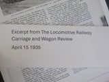 Locomotive Magazine 1935 Lady Baltimore & Lord Baltimore Information 2 pages B&O