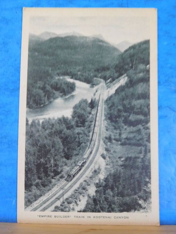 Postcard Empire Builder Train on Kootenai Canyon
