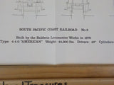 Diagrams (13) Glenwood Co Narrow Gauge Portrait South Pacific Coast 2 Prints,