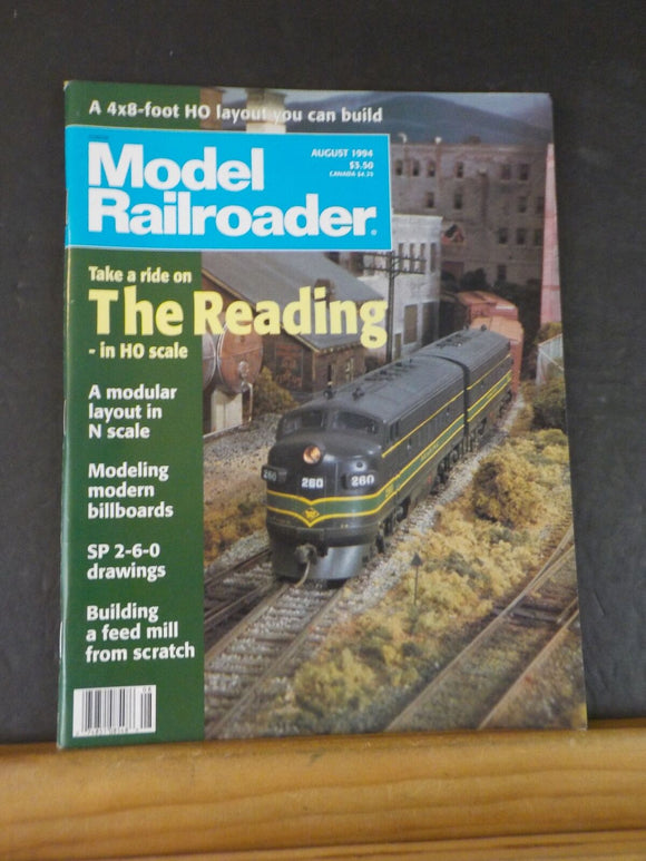 Model Railroader Magazine 1994 August The Reading HO Modern billboards SP 2-6-0