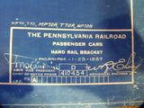 Blueprint PRR Passenger Cars Hand Rail Bracket D410454