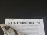 Upper Canada Railway Society Newsletter #462 April 1988 Rail technology