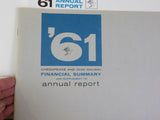 Chesapeake and Ohio Railway Annual Report 1961 with Supplement & Financial  C&O