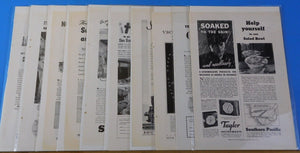 Ads Southern Pacific Railroad Lot #5 Advertisements from various magazines (10)