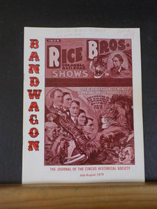 Bandwagon 1979 July August Circus Magazine Cole Bros Jumbo recycled