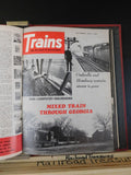 Trains Magazine in a Trains wire binder 1967 12 issues