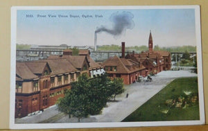 Postcard Front View Union Depot Ogden Utah Card #5553