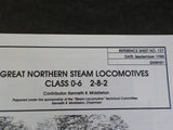 Great Northern Goat Reference Sheet #137 Steam Locomotives Class 0-6, 2-8-2