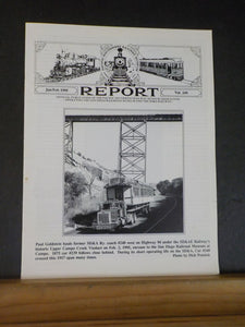 Report 1995 January February  Vol 249 Pacific Southwest Ry Museum SD&A San Diego