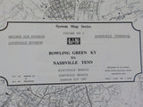 Louisville & Nashville Railroad Company System Map Series Vol 3 Bowling Green KY