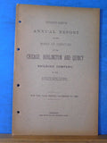 Chicago, Burlington, & Quincy Railroad Company Annual Report  1889