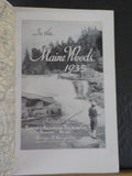 In The Maine Woods 1935 Edition Bangor and Aroostook Railroad MAP