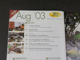 Garden Railways Magazine 2003 August Build roads Kitbash buildings Maintain loco
