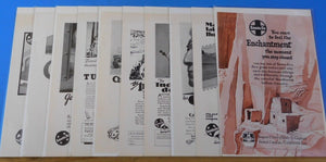 Ads Santa Fe Railway Lot #14 Advertisements from various magazines (10)