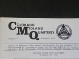 Colorado Midland Quarterly #4 1981 November Midland Silver Fine Souvenir