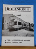 Rollsign Magazine of New England Transit News 1998 May June Type 8 low floor car