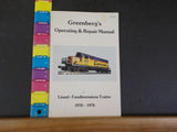 Greenberg's Operating & Repair Manual 1970-1978 Lionel Fundimensions