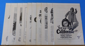 Ads Santa Fe Railway Lot #6 Advertisements from various magazines (10)