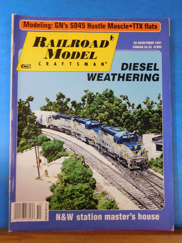 Railroad Model Craftsman Magazine 1997 October Diesel weathering GN SD45 Hustle