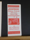 John Deere Brochures Lot of 3 Wide tread tractor Gas engine Wide Tread Tracor Ho