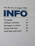 INFO Union Pacific Railroad 1980 August Employee UP Tie gangs Selling a Railroad