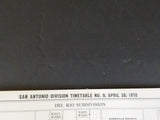 Southern Pacific Transportation Co Employee Timetable San Antonia Div #9 1978