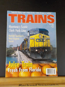 Trains Magazine 2000 March Clark Fork Line Juice train Montana Clark Fork Line N