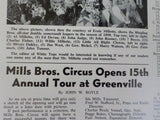 White Tops Circus Magazine 1954 March April Circus wagons King Bros circus