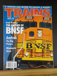 Trains Magazine 2001 June BNSF Empire Amtrak the big picture MN Alcos