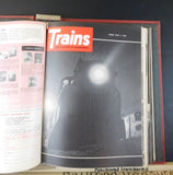 Trains Magazine in a Trains wire binder 1967 12 issues