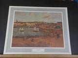 Renaissance Lithographic Print  Camille Pissarro Puerto De Dieppe