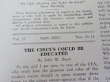 White Tops Circus Magazine 1949 November December Christmas A Circus Travelogue