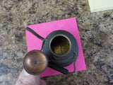 Miniature Tea Kettle brass Holland JB Round Trinket box Jennings Brothers