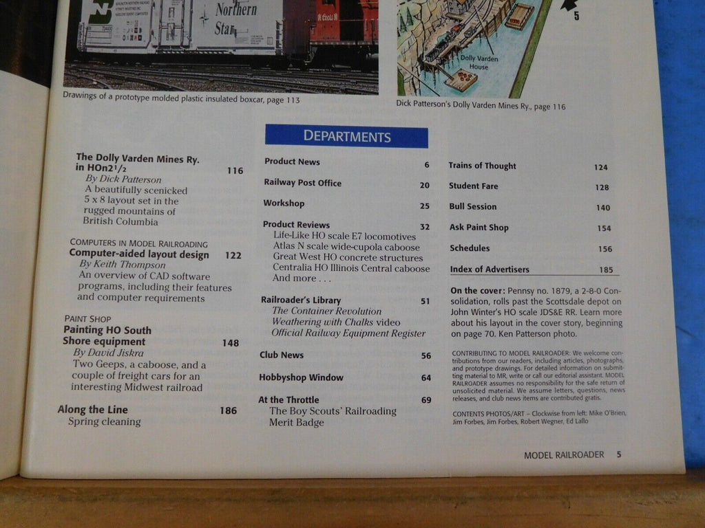 Model Railroader Magazine 1997 March PRR in a modest space Prototype p ...