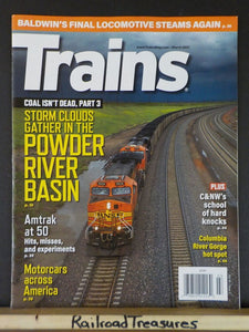 Trains Magazine 2021 March Powder River Basin Amtak at 50 Motorcars across Ameri