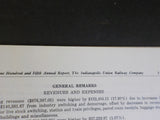 Indianapolis Union Ry Co Annual Report 1955 150th annual report fold out map
