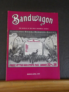 Bandwagon 1978 March April Circus Magazine Cole Bros Sells-Floto 1919 season