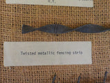 Antique Barbed wire Framed Display 6 different wire in wooden frame