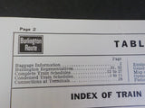 Burlington Route System Public Timetable 1958 November-1959 April