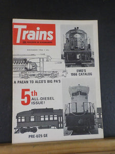 Trains Magazine 1966 November 5th All Diesel Issue EMD Alco Pre-U25 GE