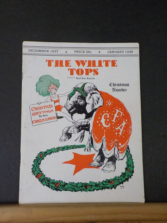 White Tops Circus Magazine 1937 December Christmas Pagel’s Circus in South Afric