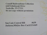 Photo San Luis Central Ice Box Car #639   8 X 12 Color