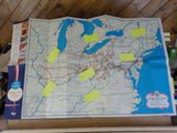 Map Baltimore & Ohio Railrad System Map of the USA