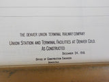 Map Denver Union Terminal Railway Co Union Station & Terminal Facilities